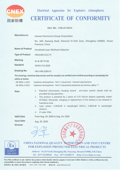 دتکتور گاز پرتابل Hanwei HRLD300 (هانوی)
